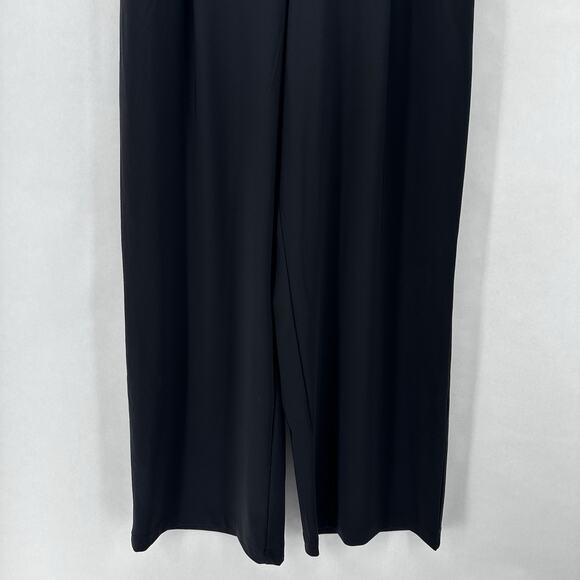 Athleta Pinnacle High Rise Trouser Womens 10 Black Wide Leg Knit Athleisure City - Picture 7 of 12